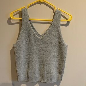UGG Cozy Gray Sleeveless Knit Top